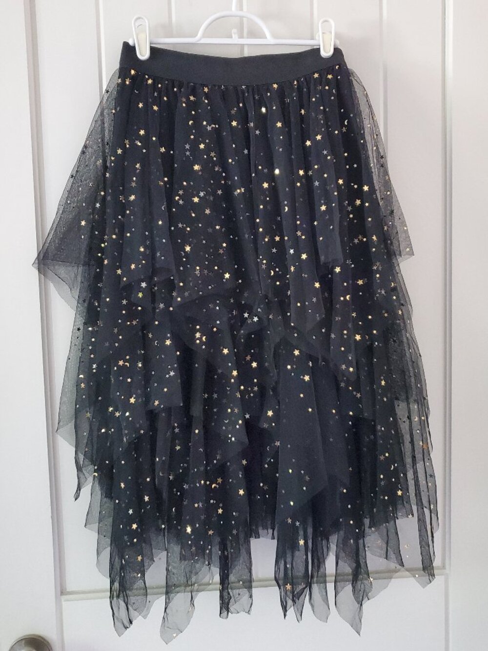 Black Tulle Asymmetrical Star Skirt